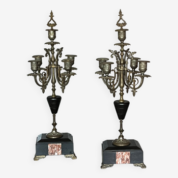 Pair of candle holders XIXth