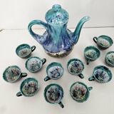 Coffee set (coffee maker + 12 cups) signed Morvan - Gaston Gaubier 70's