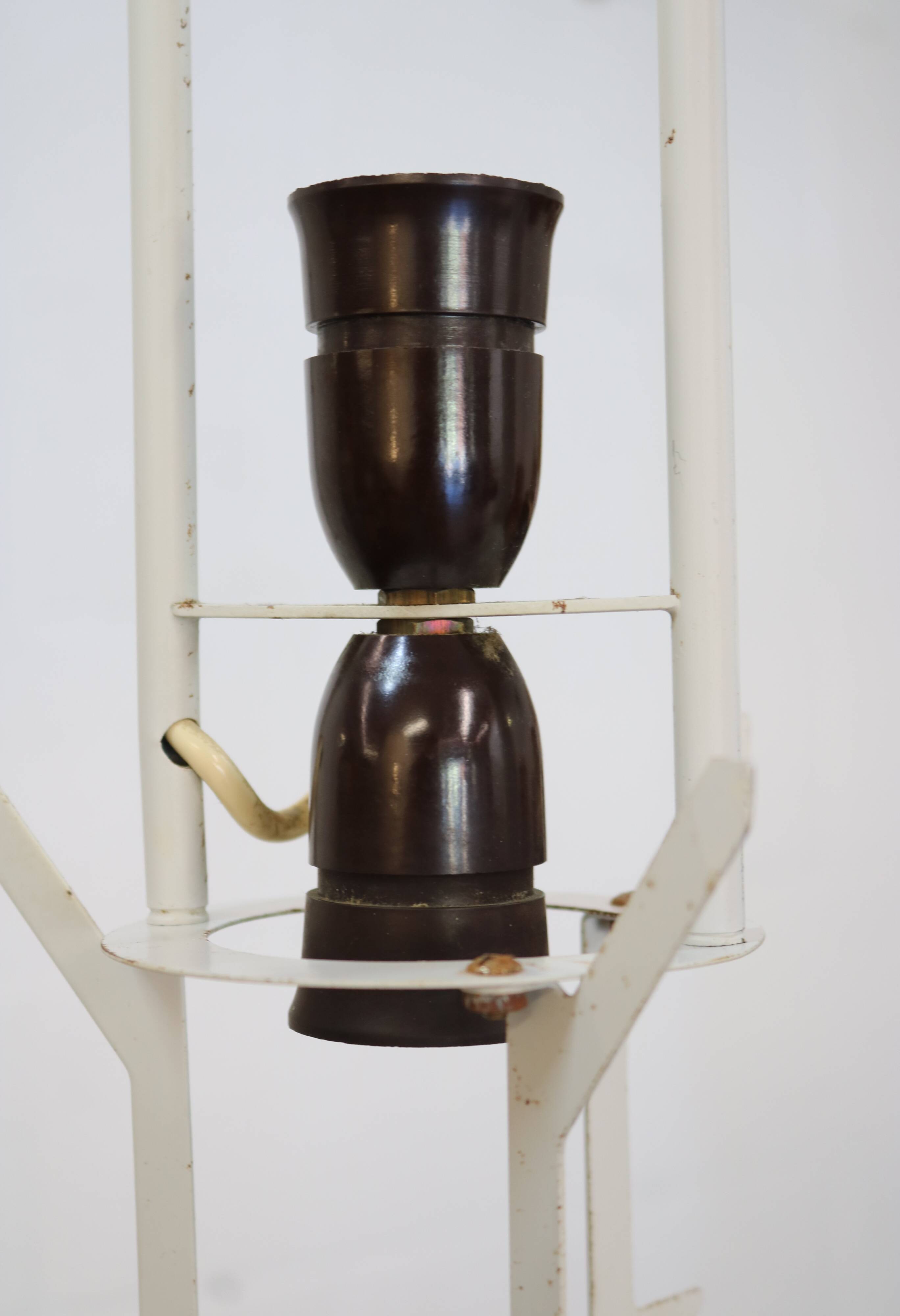 Old Danish design lamp in white/gray and blue colours - Denmark 60's