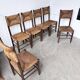 Série de 6 chaises paille et chêne beauche