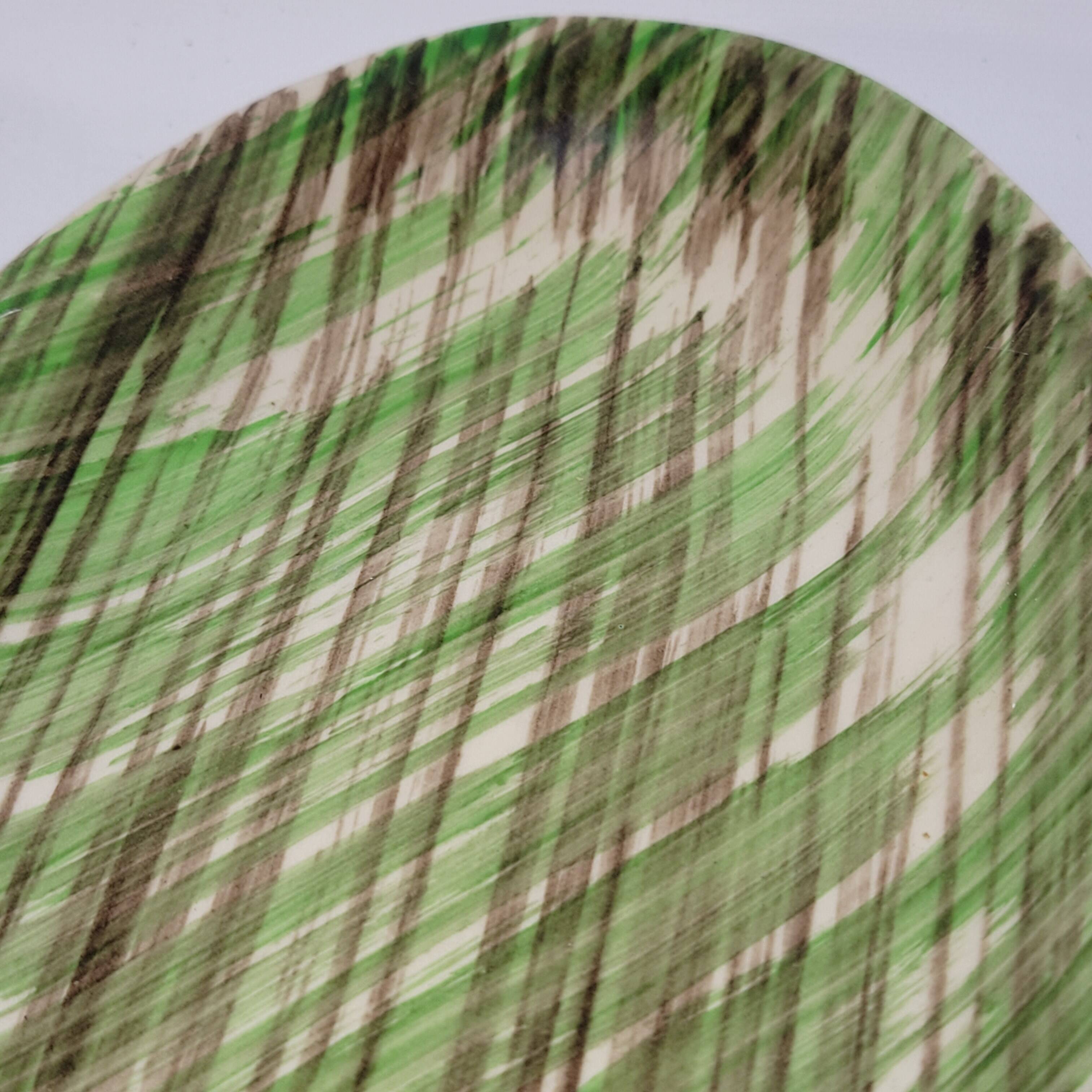 2 Oval Plates Dishes Saint Clément France Vintage Hand Painted