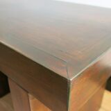 Solid bench made of tropical wood