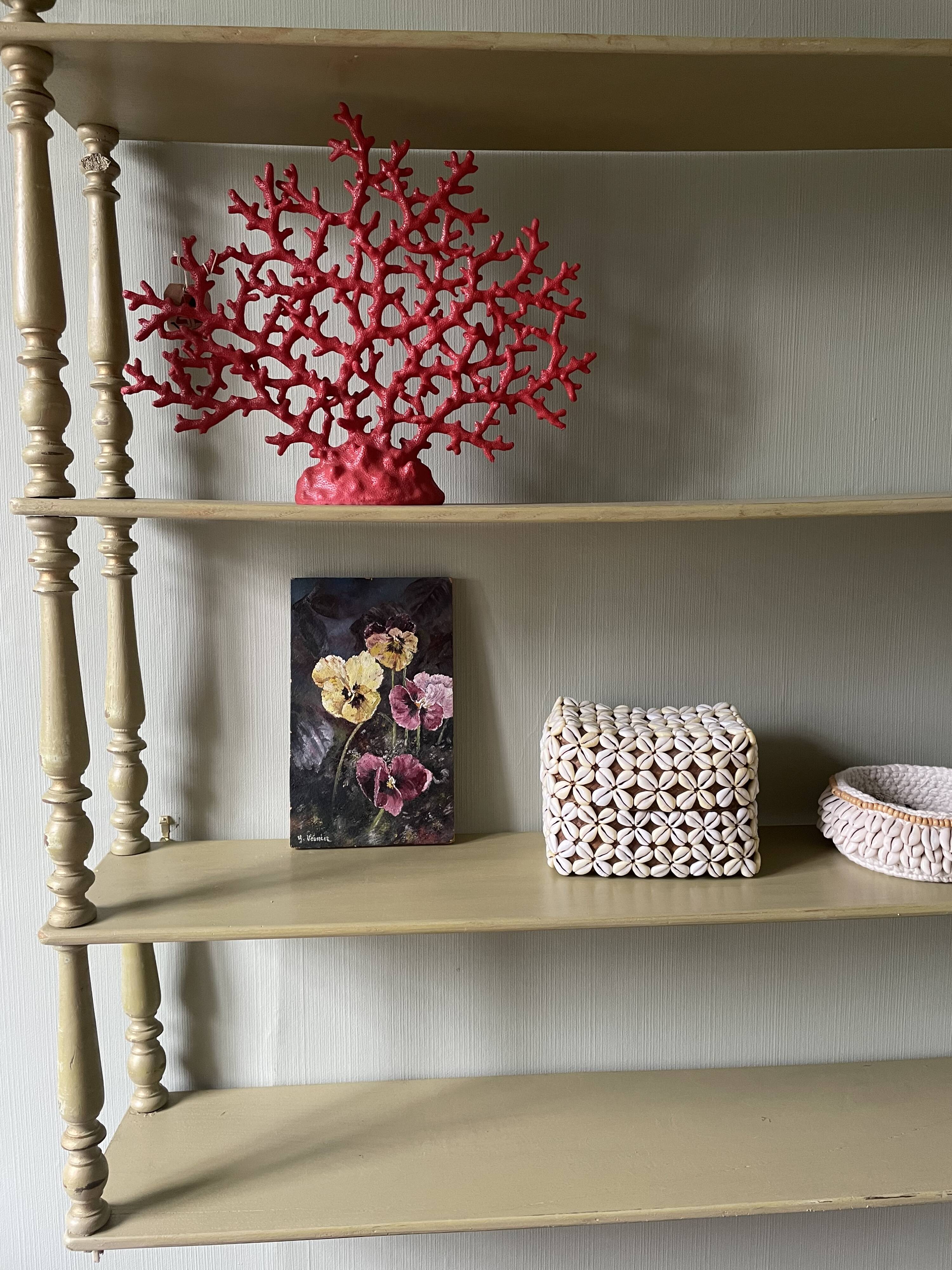 Oil on wood wild pansies 29x17