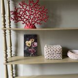 Oil on wood wild pansies 29x17