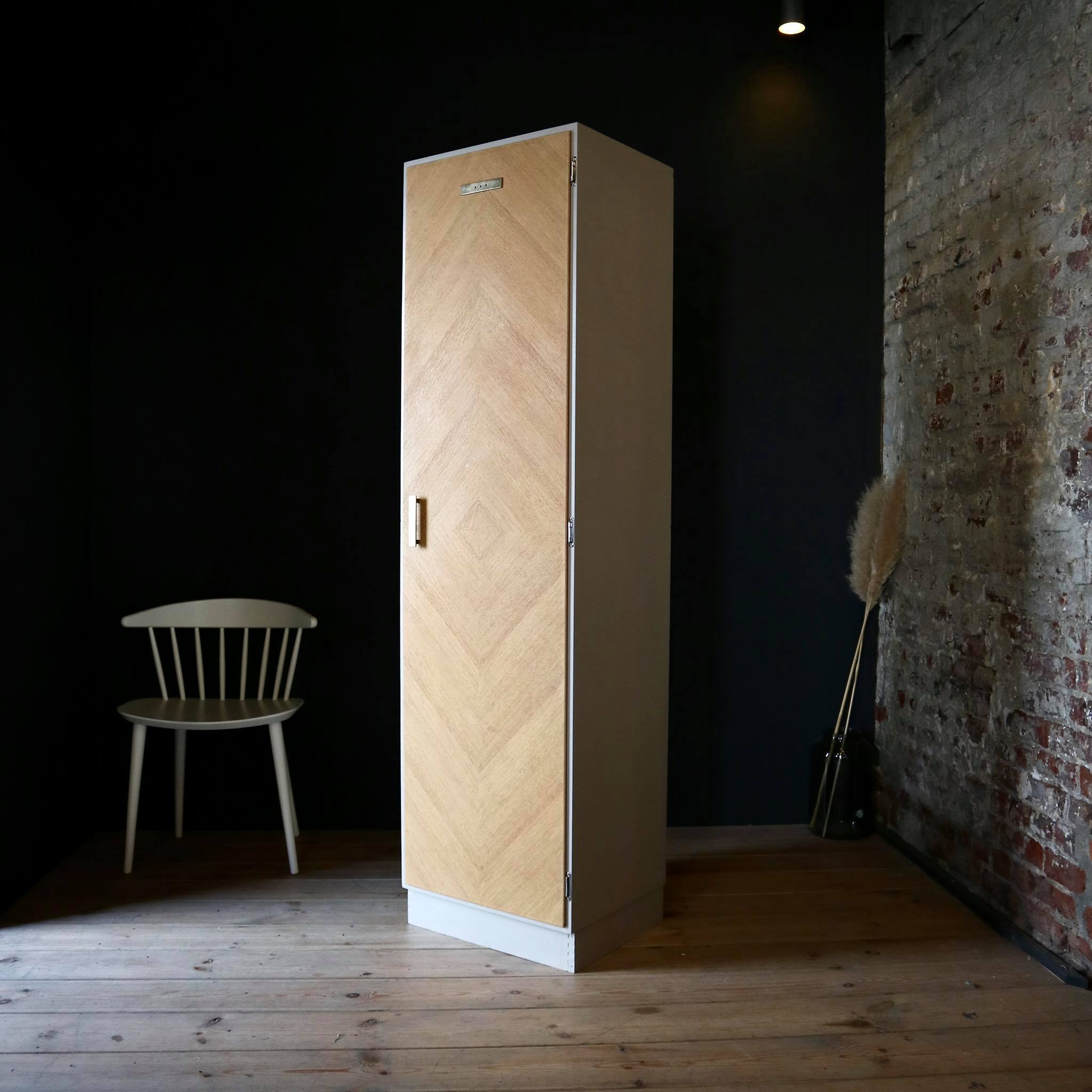 Restored Scandinavian column cabinet