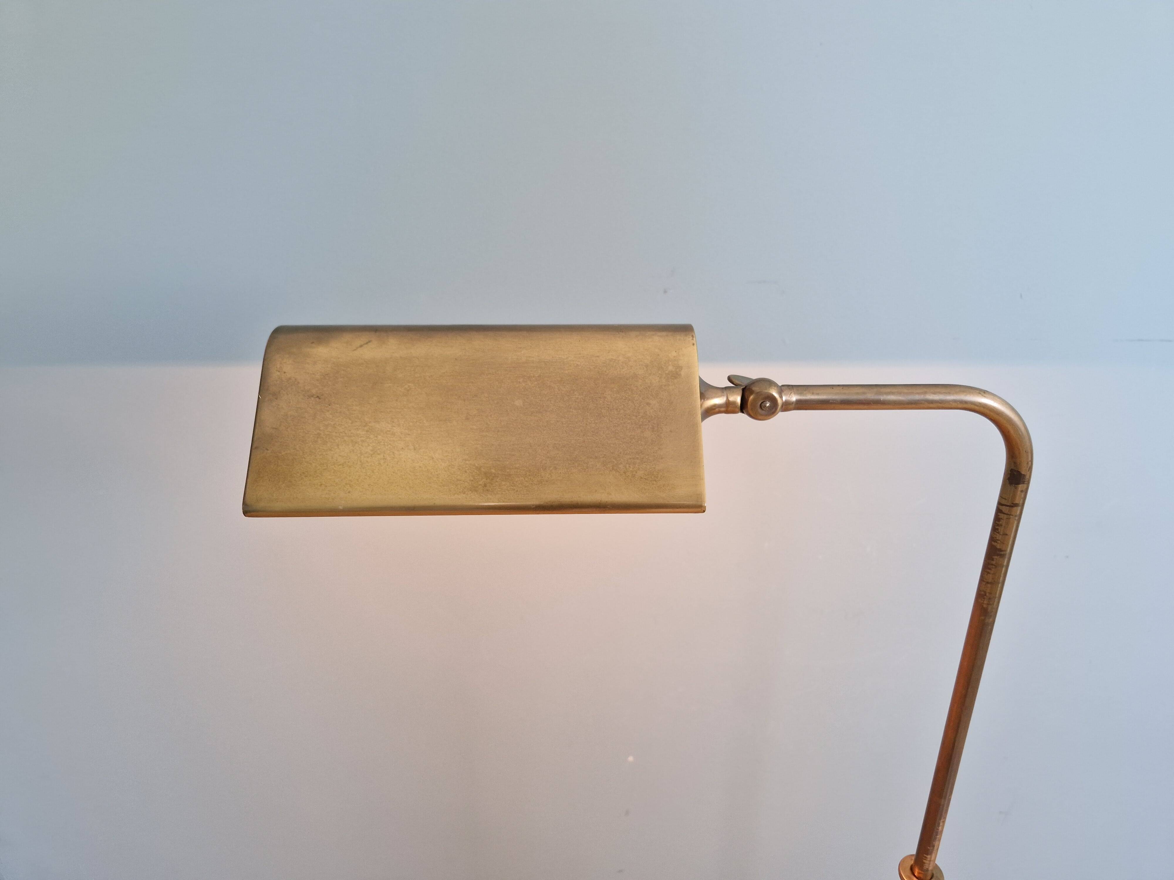 Brass floor lamp, Florian Schulz, Reiminterline, 1970