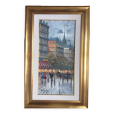 A.martini,actif xxe. les grands boulevards. huile sur toile