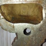 Wall console in rockwork – patinated gold decor, Louis XV style