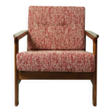 Vintage Armchair Lobster Upholstery Living Room Scandinavian, MCM, Poland 1960s