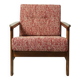 Fauteuil Vintage Tapissé Homard Salon Scandinave, MCM, Pologne Années 1960