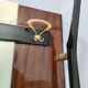 Vintage Ebonized Beech, Brass and Glass Coat Rack with a Landscape, Italy