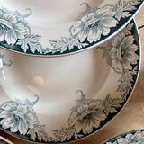 Set of 8 antique ironstone soup plates - Suzanne de Saint Amand model