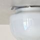 Small half-spherical half-moon wall light ceiling light 14 cm opaline