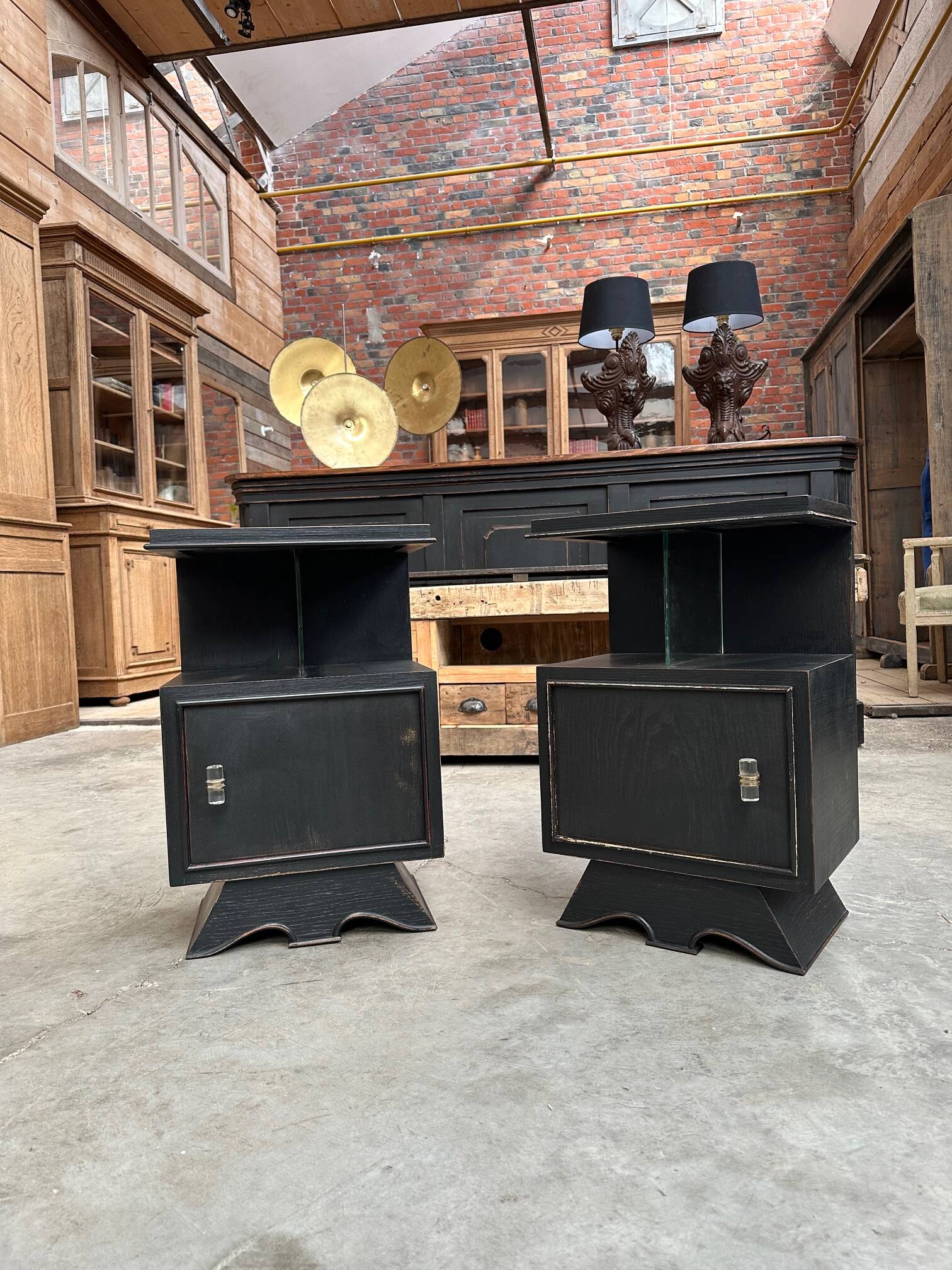 Pair of 1940s bedside tables