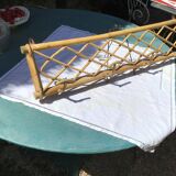Rattan coat rack with 4 hooks