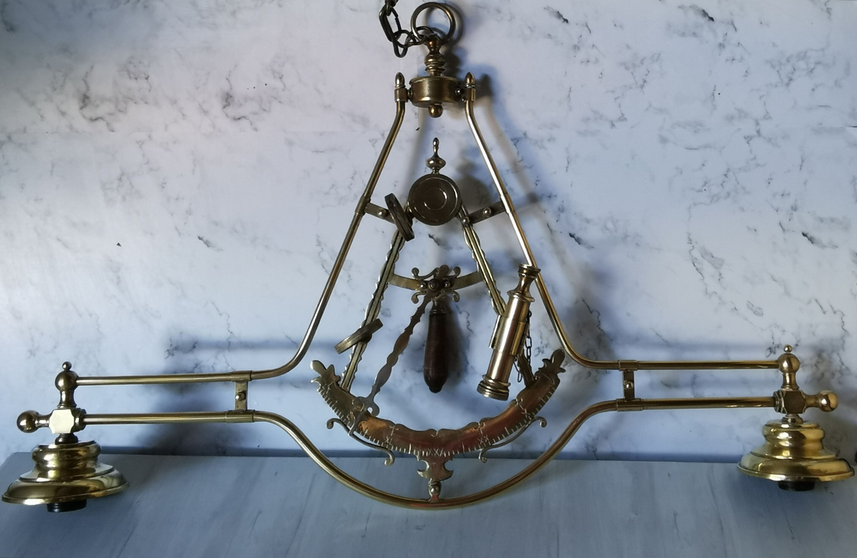 Brass billiard chandelier marine decoration