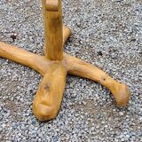 Brutalist coat rack on boxwood stand