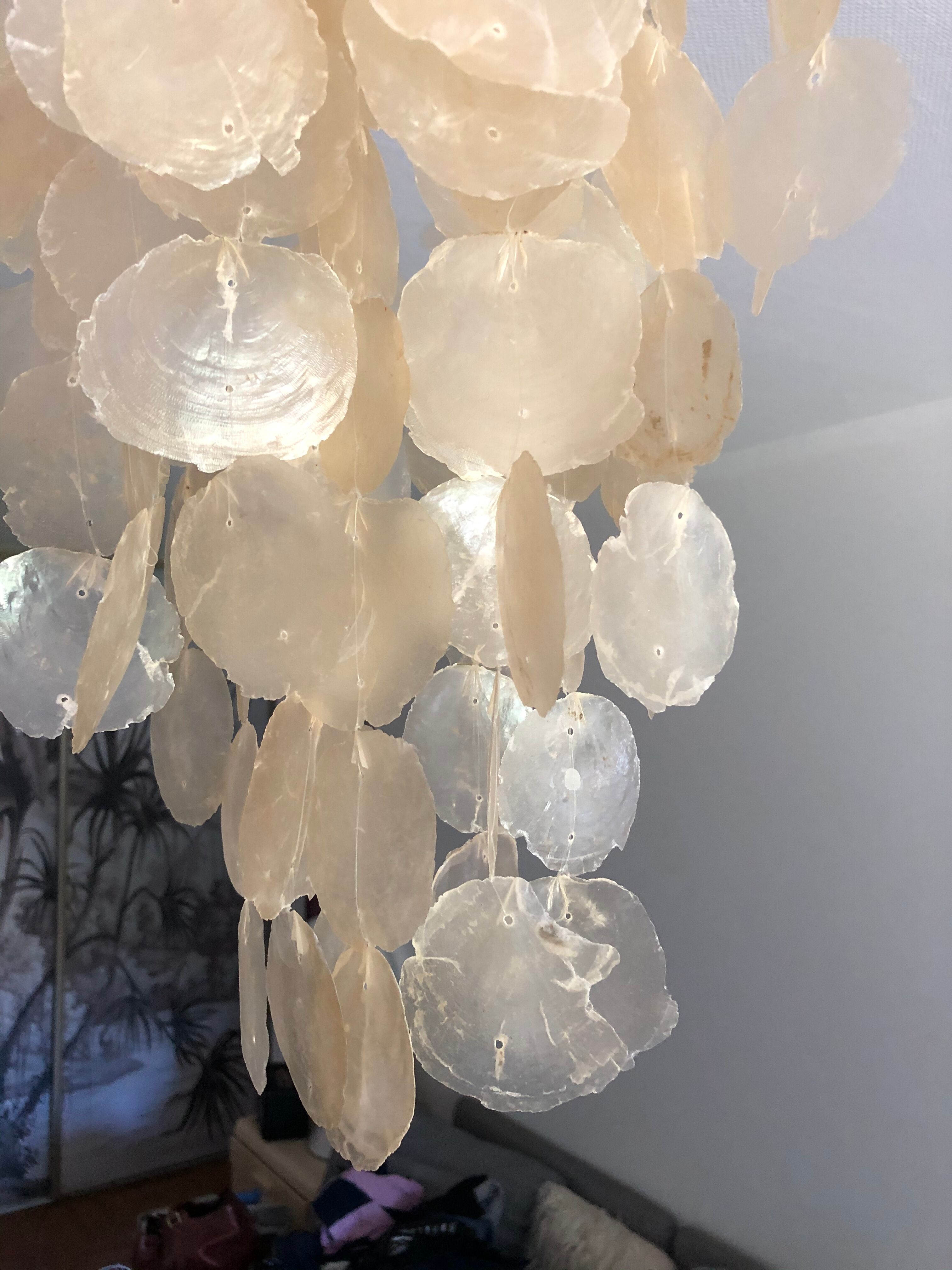 Hanging stamps in mother-of-pearl