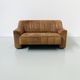 Mid-Century Swiss Cognac Leather DeSede DS-44  Extendable 2-seater Sofa by DeSede 1970s.