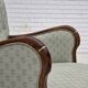 1960s, Danish armchair, light blue furniture fabric, beech wood.