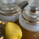 Trio of glass toiletries
