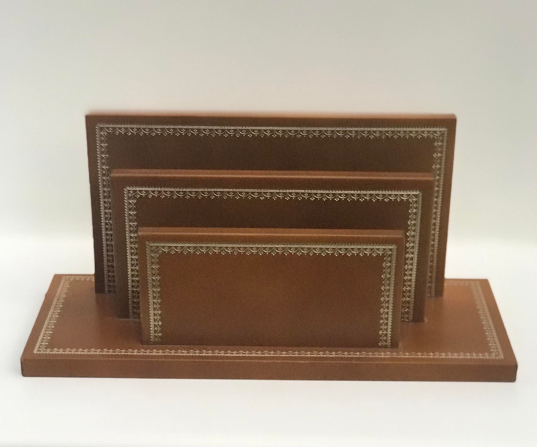 Leather letter holder
