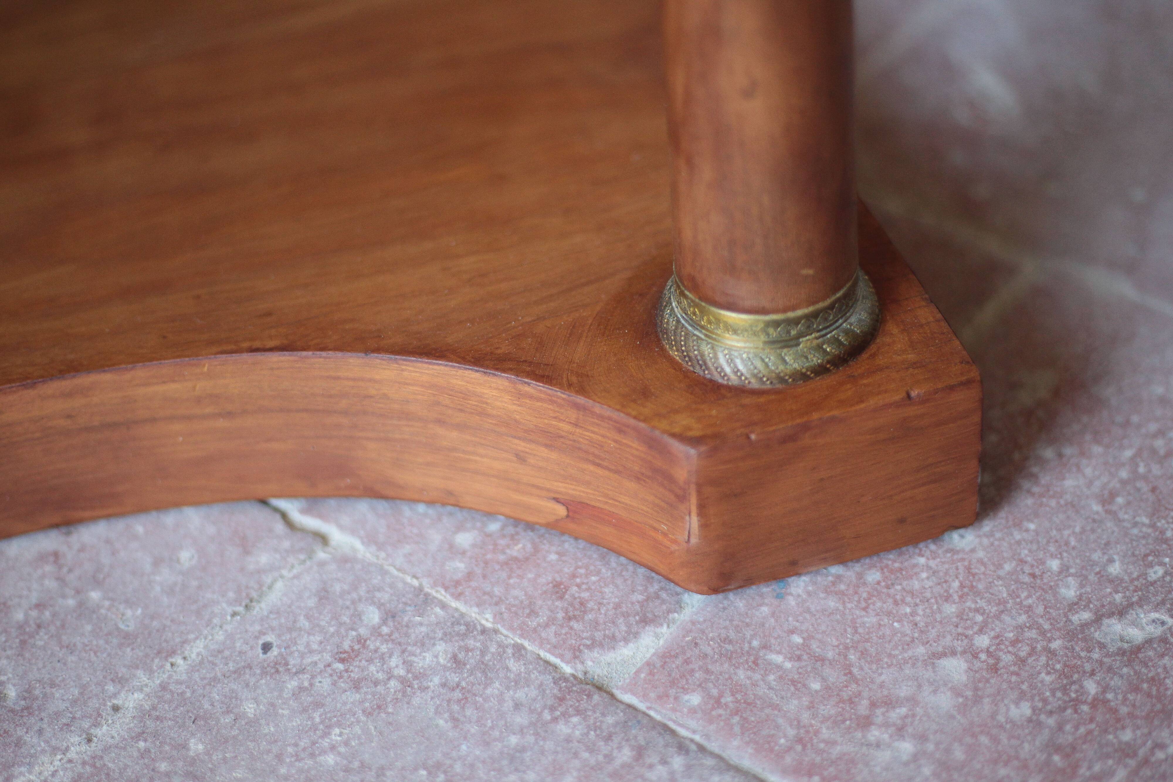 Bedside table or console in Empire style, drawer unit, end table.
