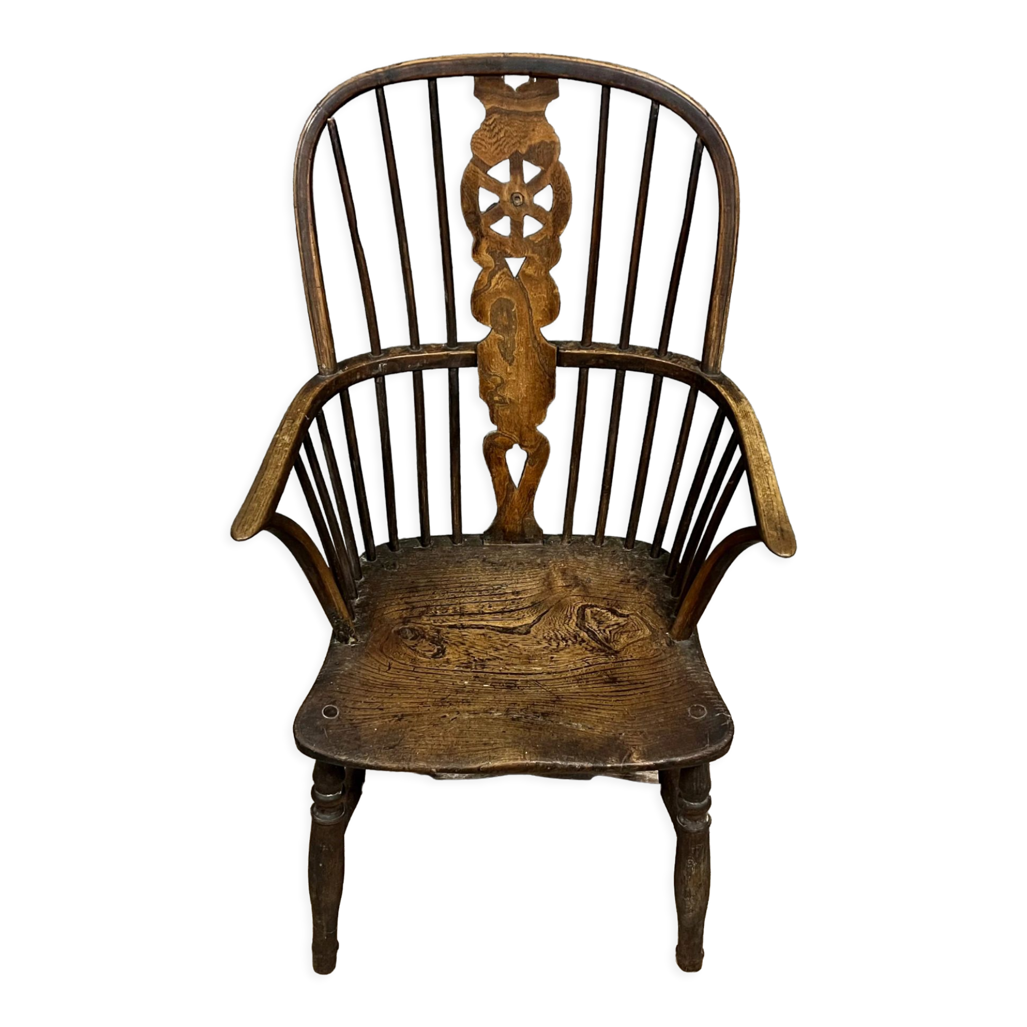 Old Windsor armchair in solid oak