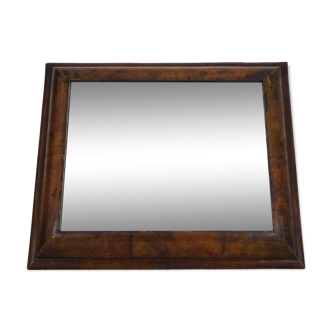 Very large Psyche Mirror in walnut wood. Orthodox bible mirror. 19th century. 53X63 cm - 20.86X24