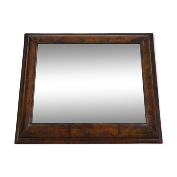 Très grand Miroir Psyché en bois de noyer. Miroir cache bible orthodoxe. XIXème. 53X63 cm - 20,86X24
