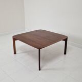 Italian Square Coffee Table in Chamfered Walnut, Stildomus, 1960s