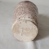 White ceramic vase with brown speckles