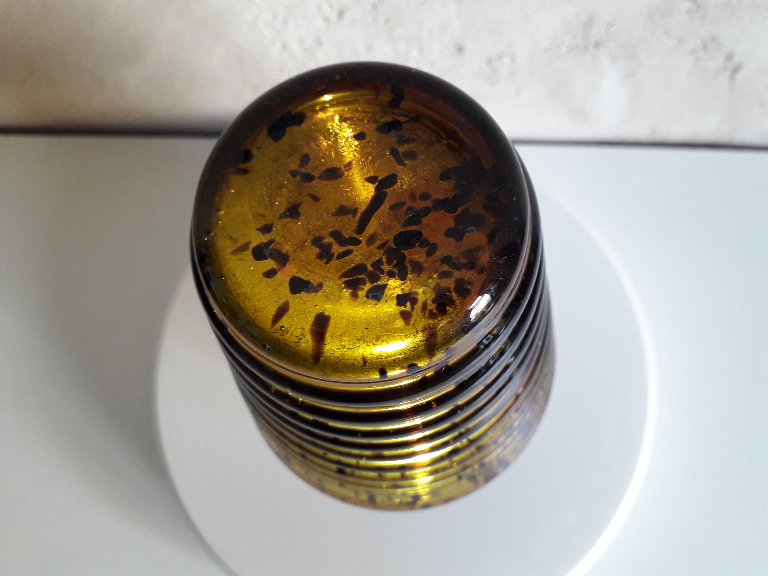 Vintage amber glass vase