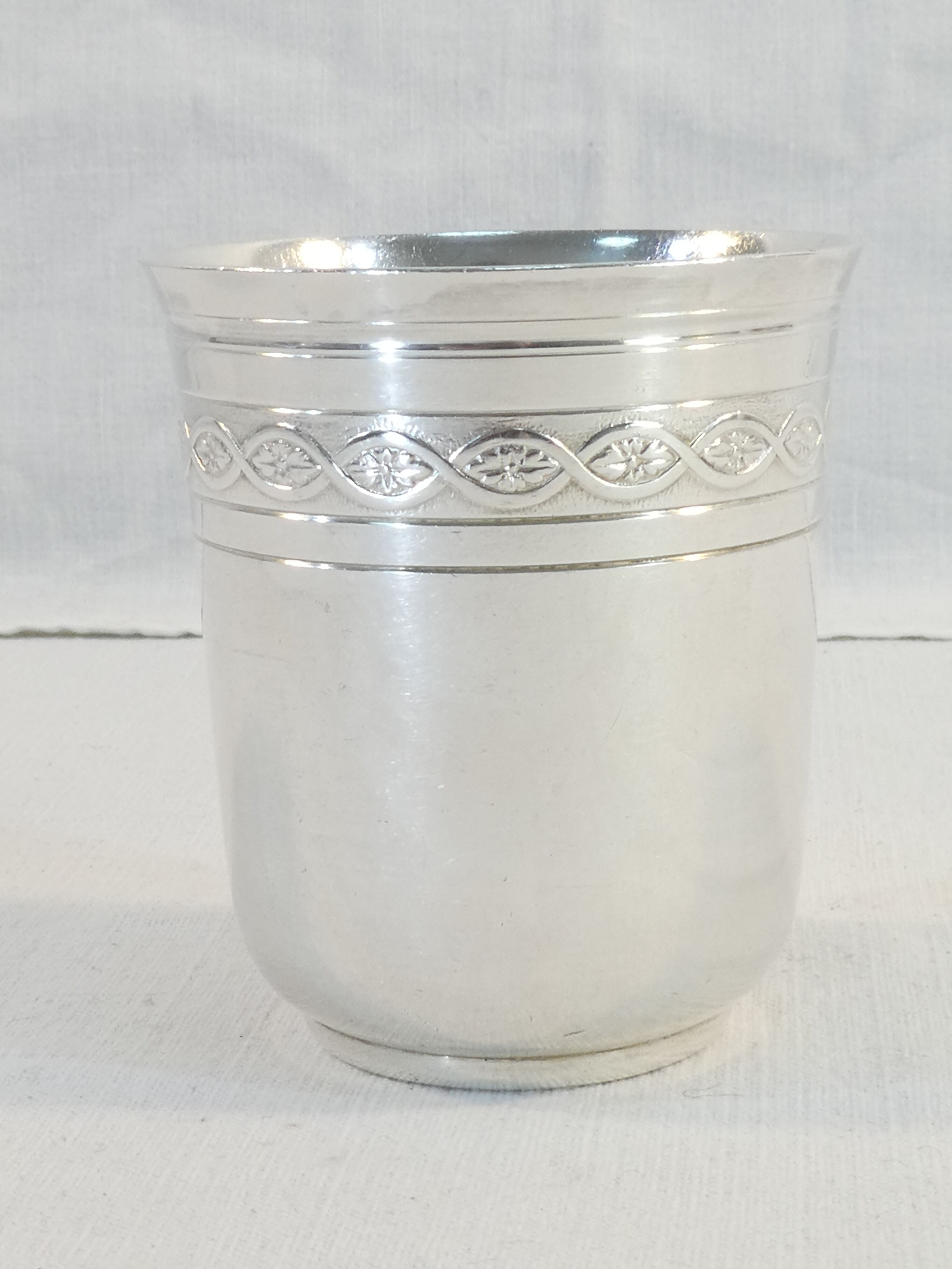 Timbale Christofle in silver metal model Villeroy