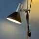 Mid-century black vintage floor lamp with two aluminium spots.