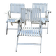 Set of 3 vintage folding garden armchairs