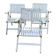 Set of 3 vintage folding garden armchairs