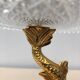 Centre de table en verre sur pied