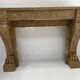 Napoleon III fireplace with claw feet in speckled marble, 19th century.