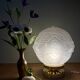 Vintage art deco globe table lamp in frosted glass
