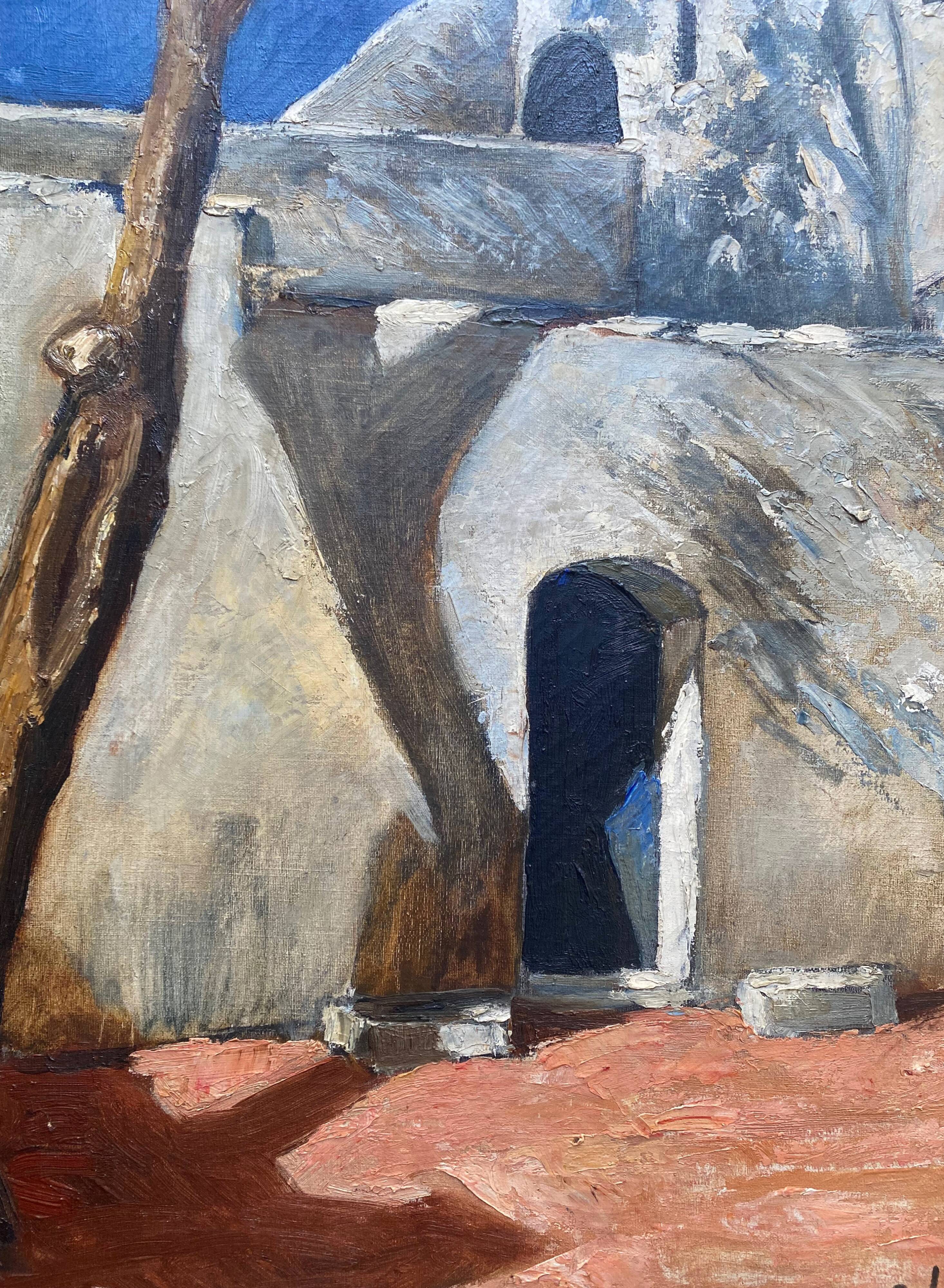 Painting "Orientalist Landscape" by Ch. L. Smets, frame