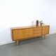 Mid-century notenhout fineer dressoir met 3 lades