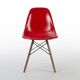 Red Herman Miller Original Eames DSW Dining Side Shell Chair