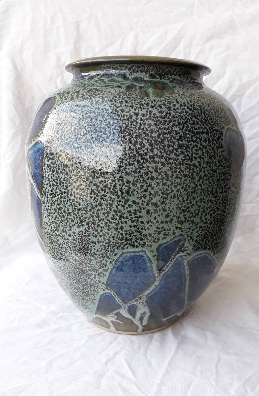Glazed stoneware vase
