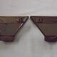 Matching Pair French Mid Century Copper & Glass Single Mirrored Wall Lights 5138