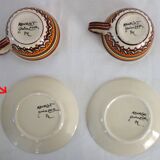 Henriot Quimper earthenware duo coffee service