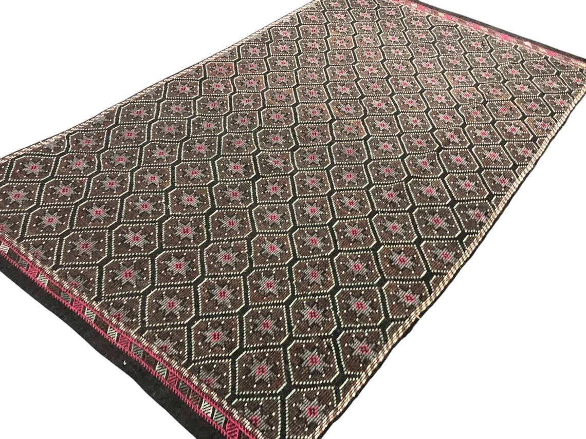 Geometric Wool Anatolian Kilim