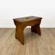 Antique slotted mountain chalet bench
