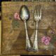 Christofle spoons and forks from the Chrysanthème model.