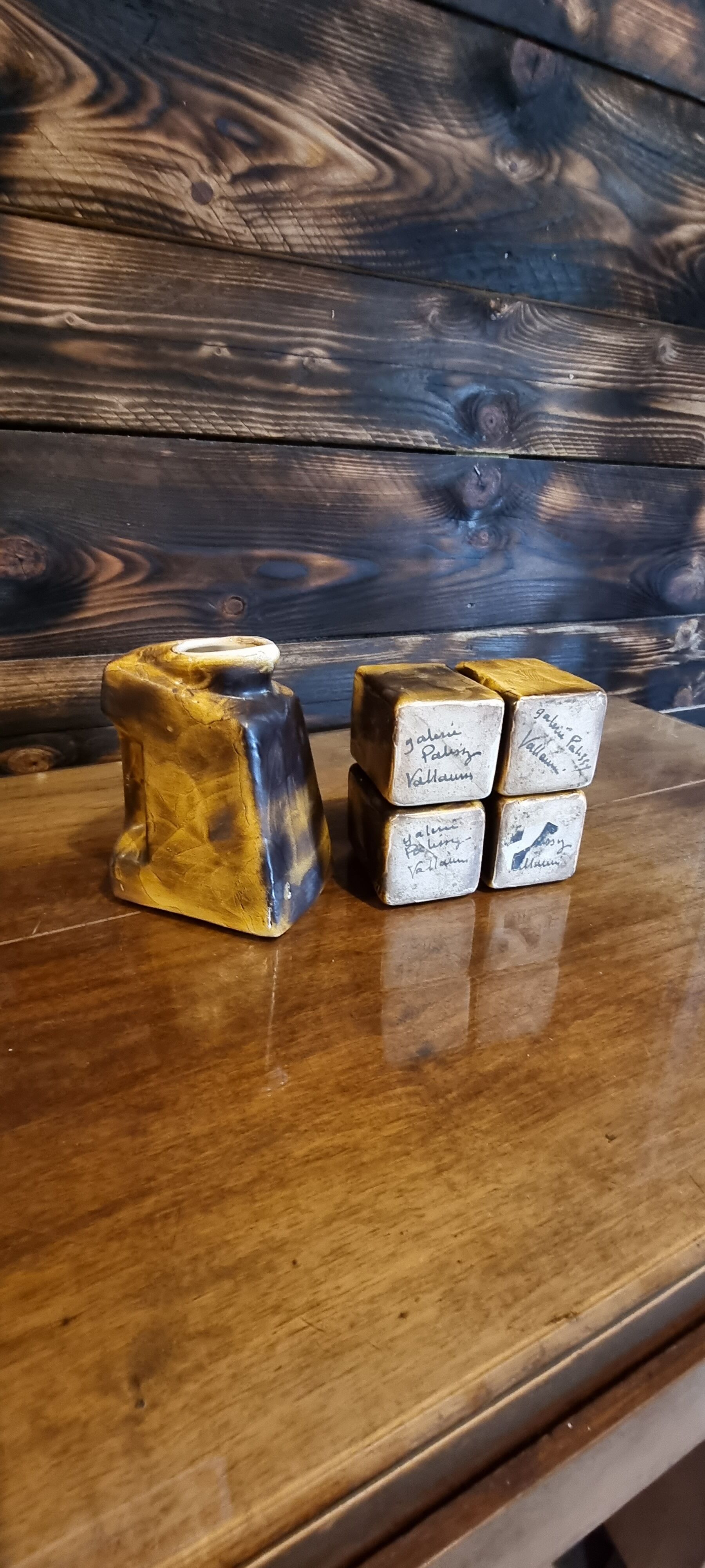 Pitcher and Vallauris glasses